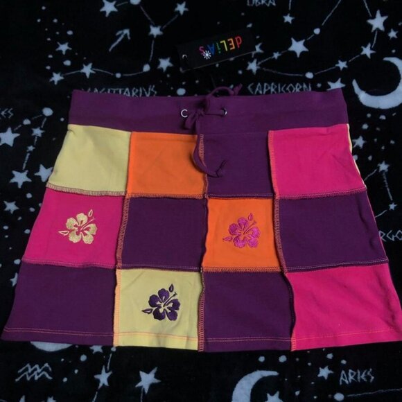 Dolls Kill Sunny Later Days Patchwork Skirt - Picture 1 of 3